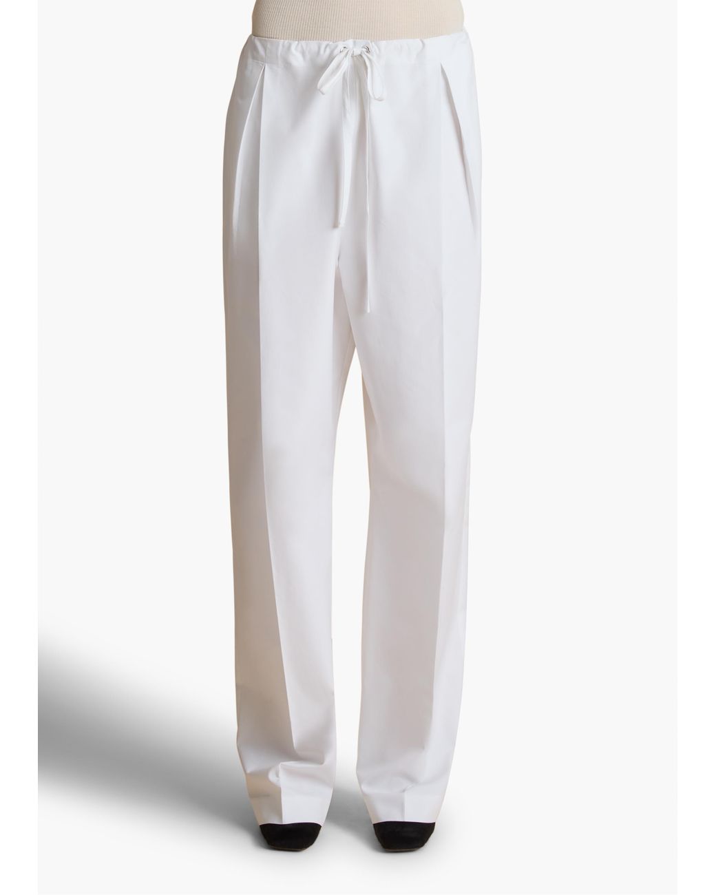 Khaite White Trenton Pant
