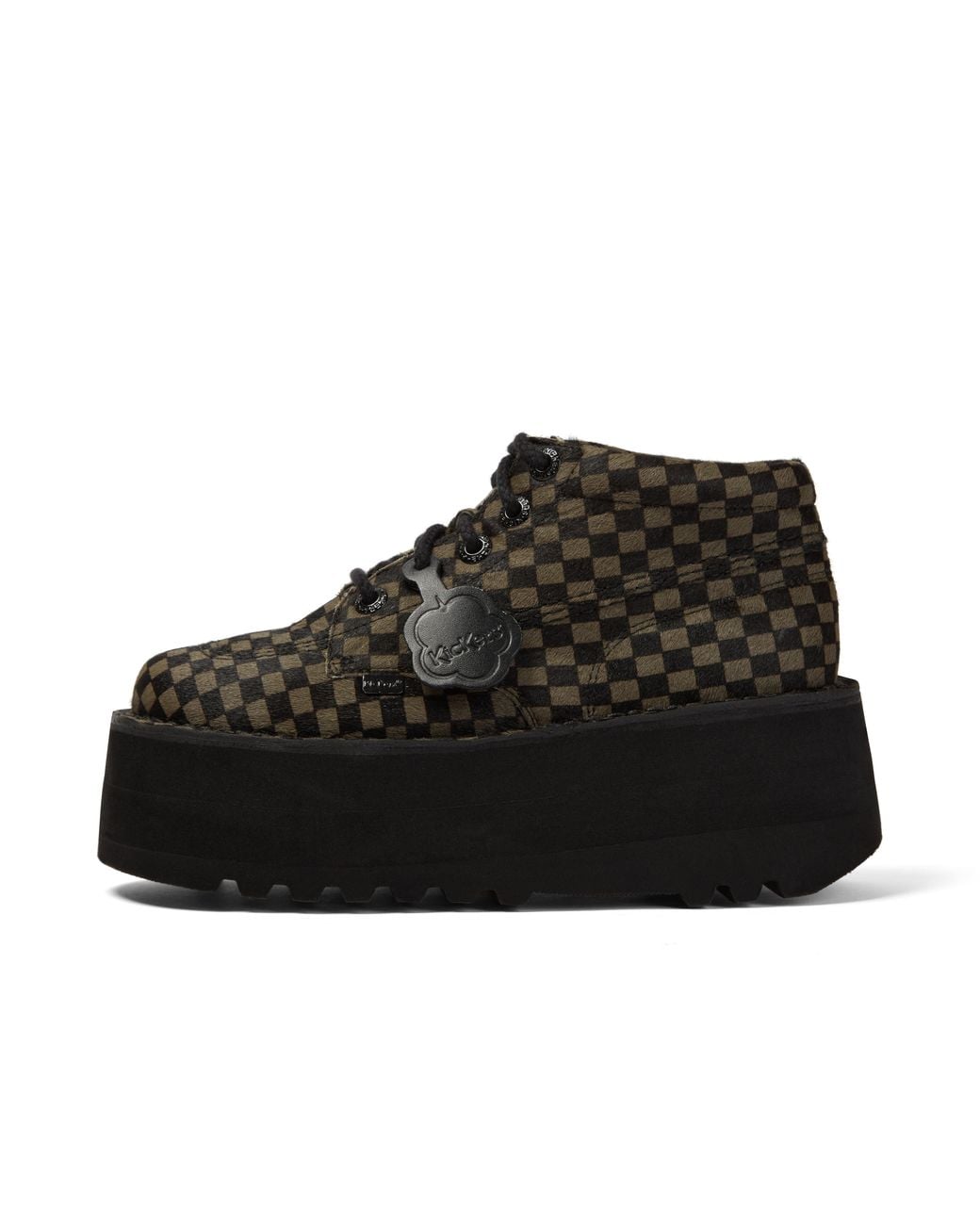Kickers Black Adult Kick Hi Platform Leather/Khaki