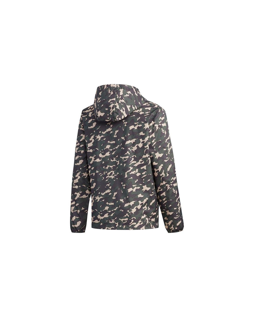 Adidas Gray Ai Wb Camo Zipper Casual Sports Hooded Jacket for men