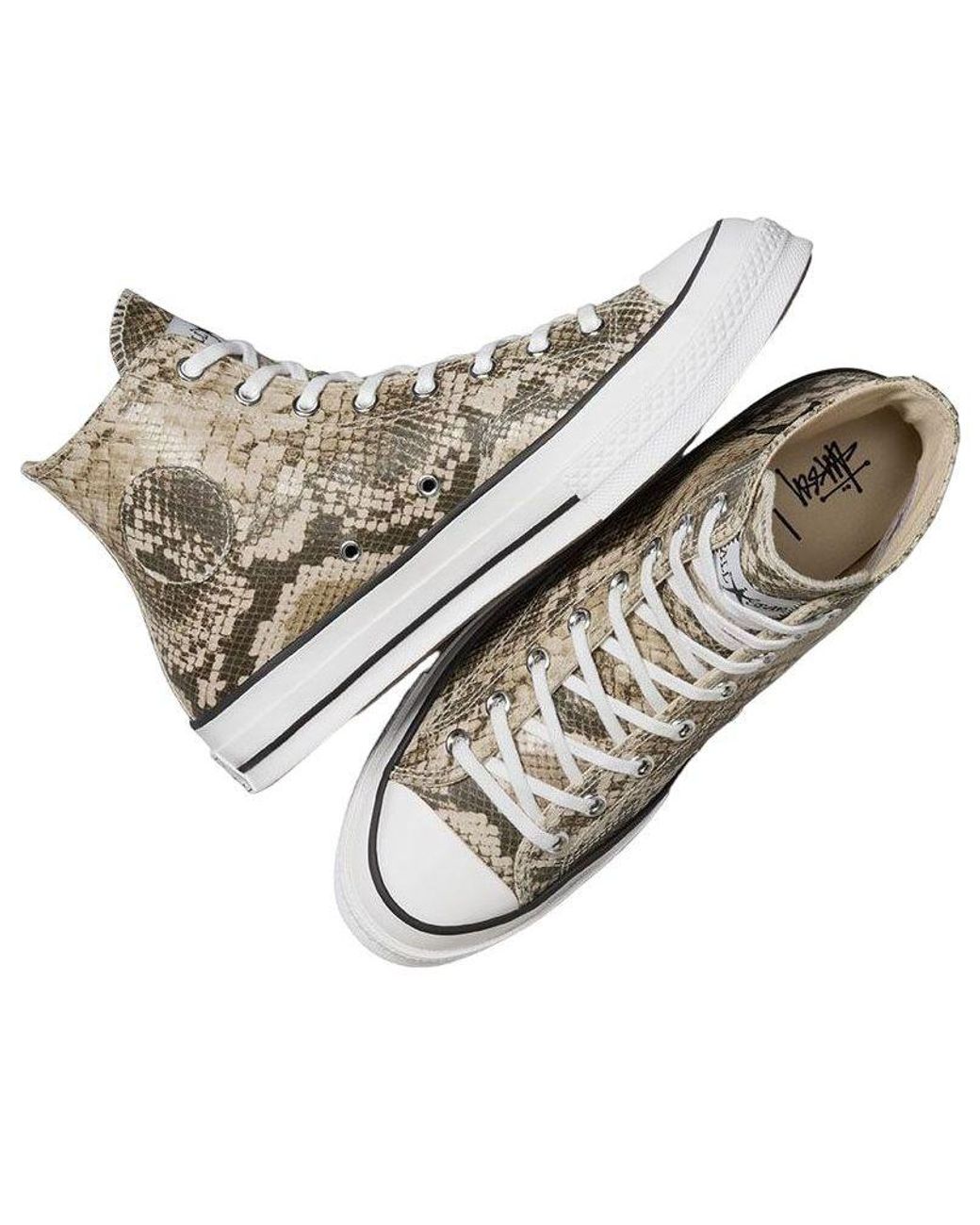Converse Brown X Stussy Chuck Taylor All Star 70 Hi 'Snakeskin' for men