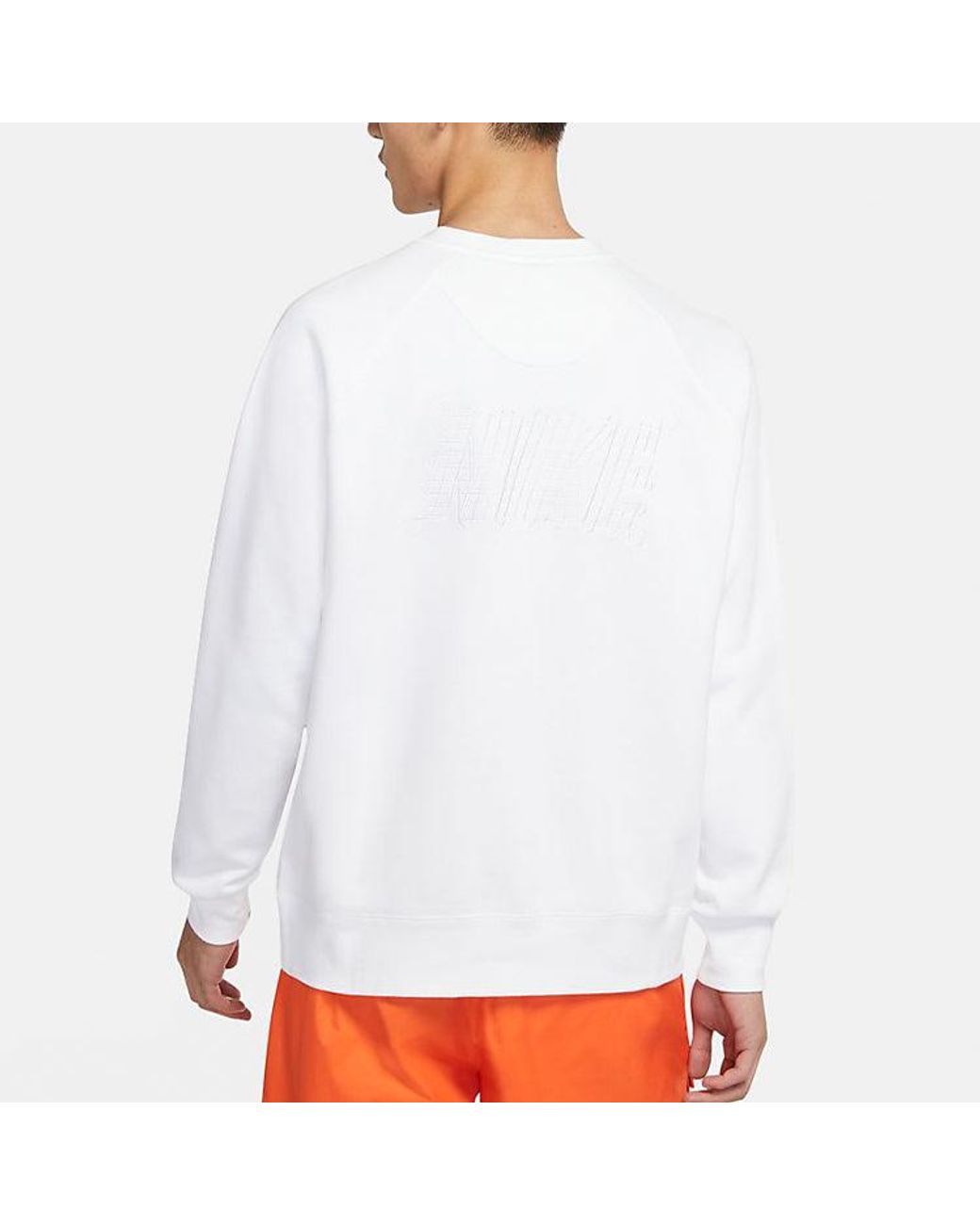 Nike White Sportswear Casual Sports Crew-Neck for men