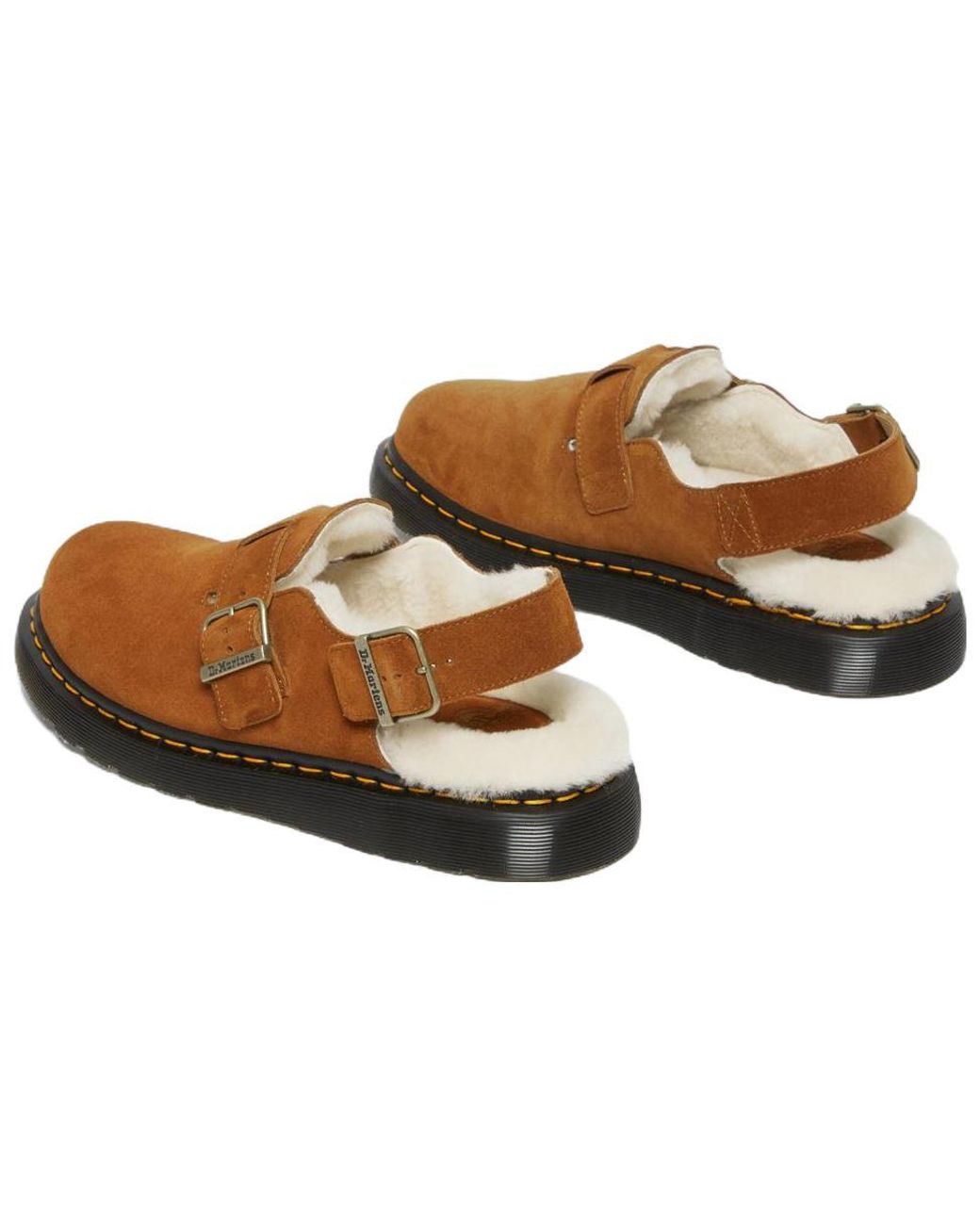 Dr. Martens Brown Jorge Shearling Slingback Mule for men