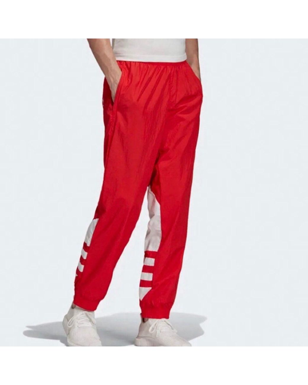 Adidas Red Originals Big Trefoil Track Pants Logo for men