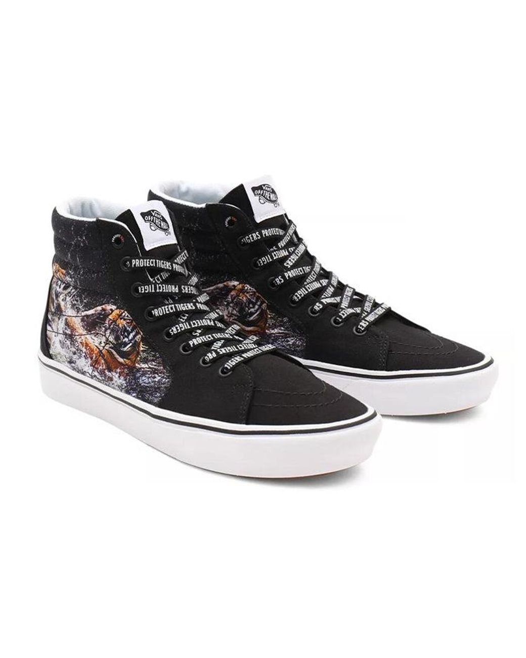 Vans Black Discovery Channel X Comfycush Sk8-Hi 'Project Cat' for men