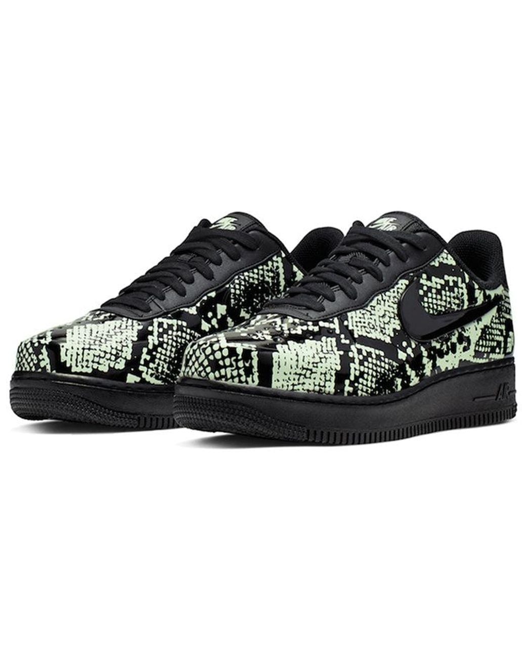 Nike Black Air Force 1 Foamposite Pro Cup 'Glow Snakeskin' for men