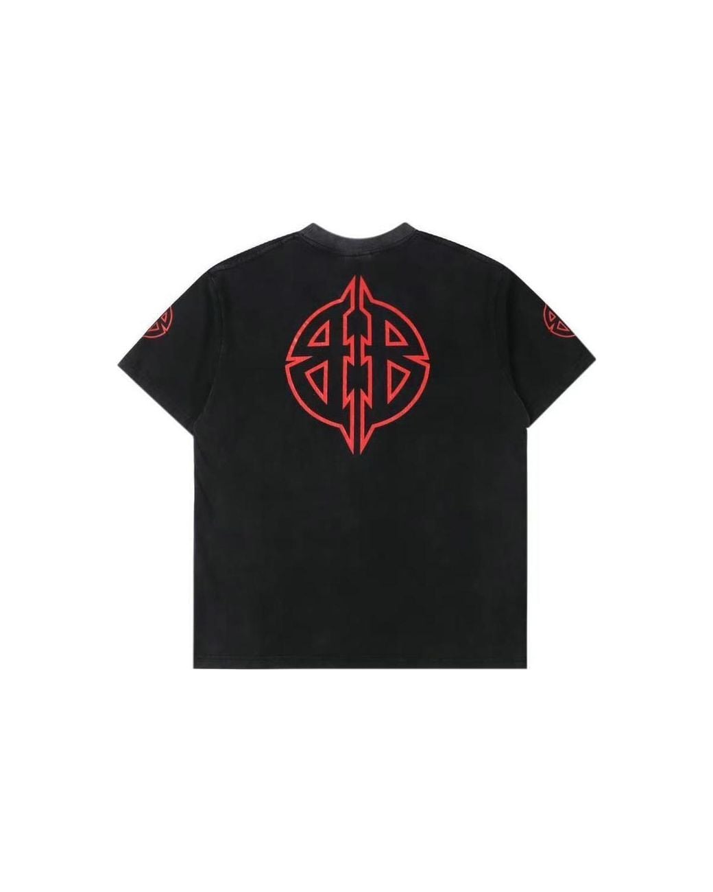 Balenciaga Black Metal Bb Stencil T-Shirt for men