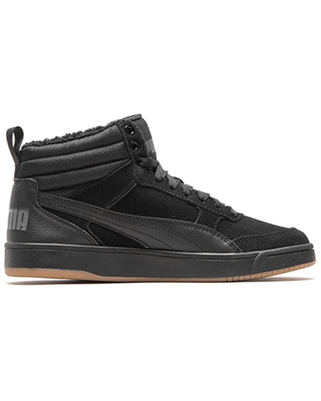 PUMA Black Rebound Street High Board Shoes for men