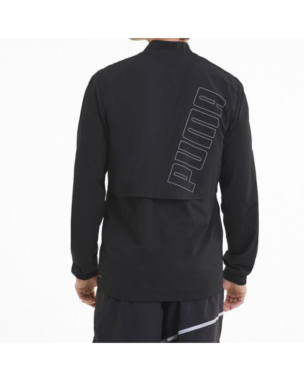 PUMA Black Reflective Running Zipper Jacket for men