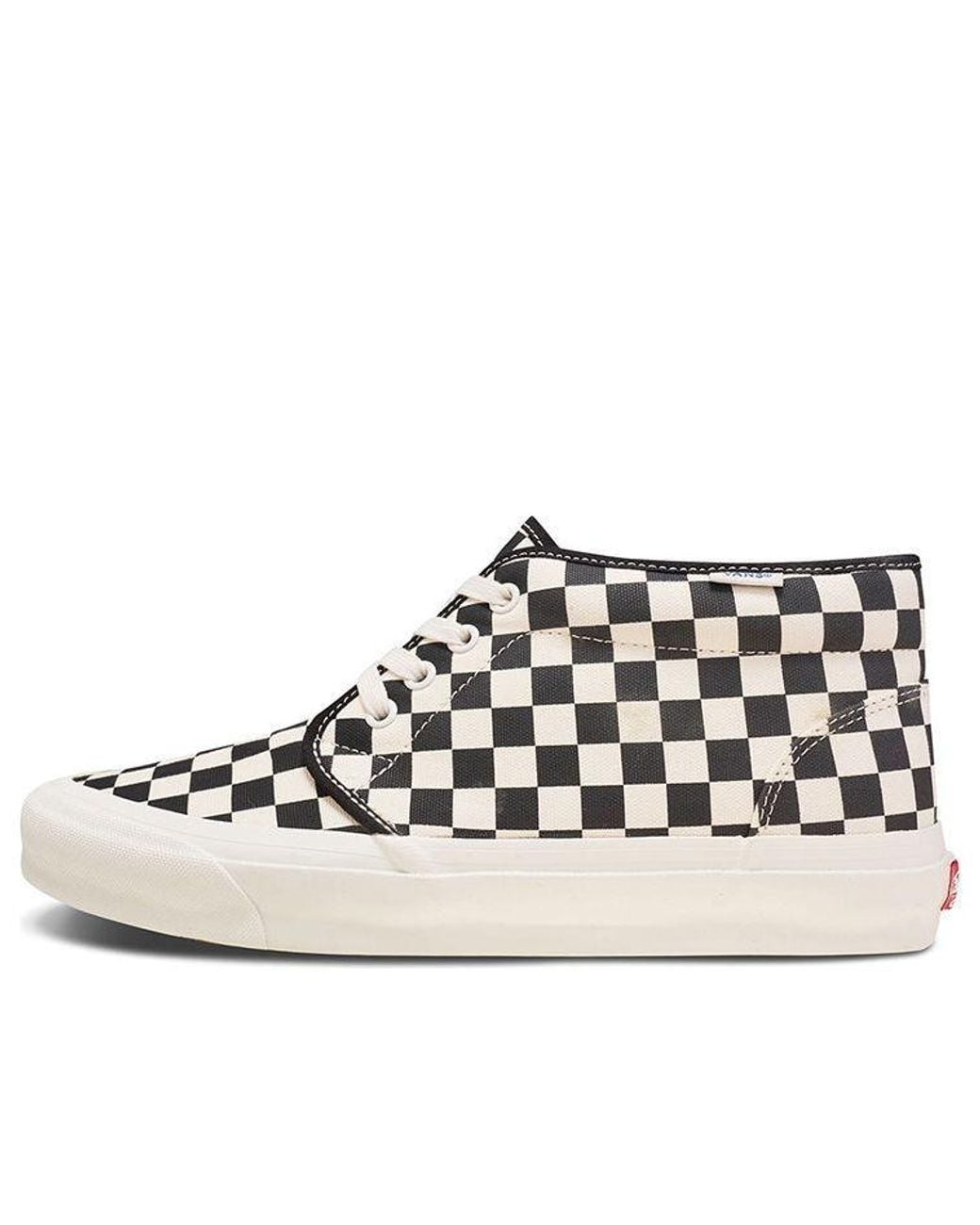 Vans Black Og Chukka Lx 'Checkerboard for men