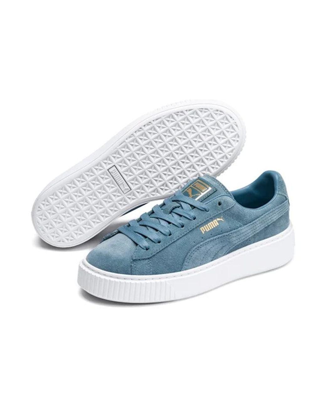 PUMA Blue (Wmns) Suede Platform
