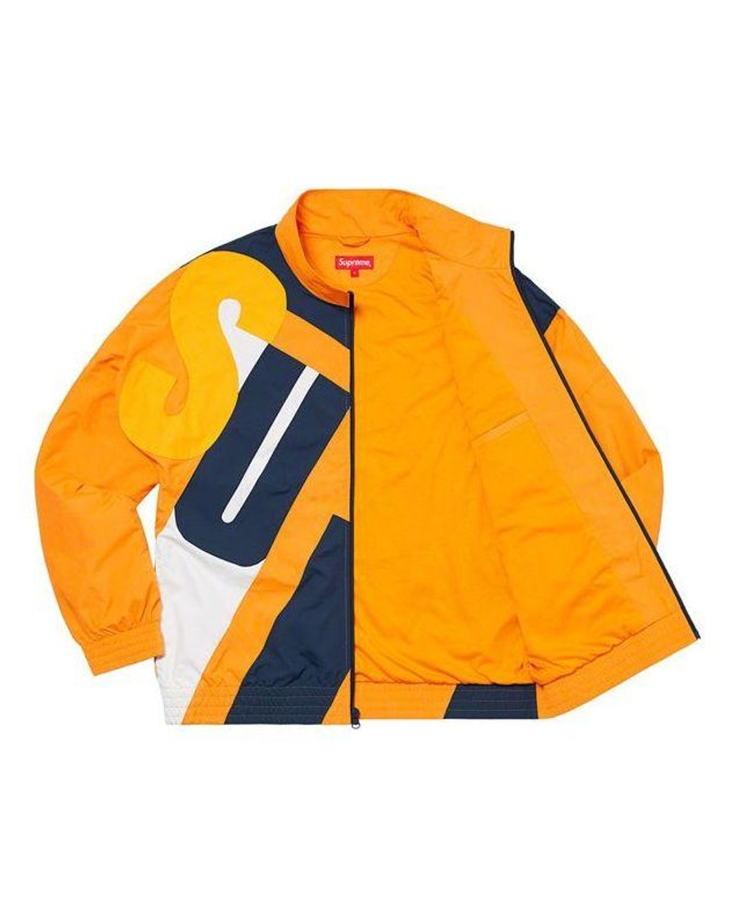 Supreme Orange Big Letter Track Jacket for men