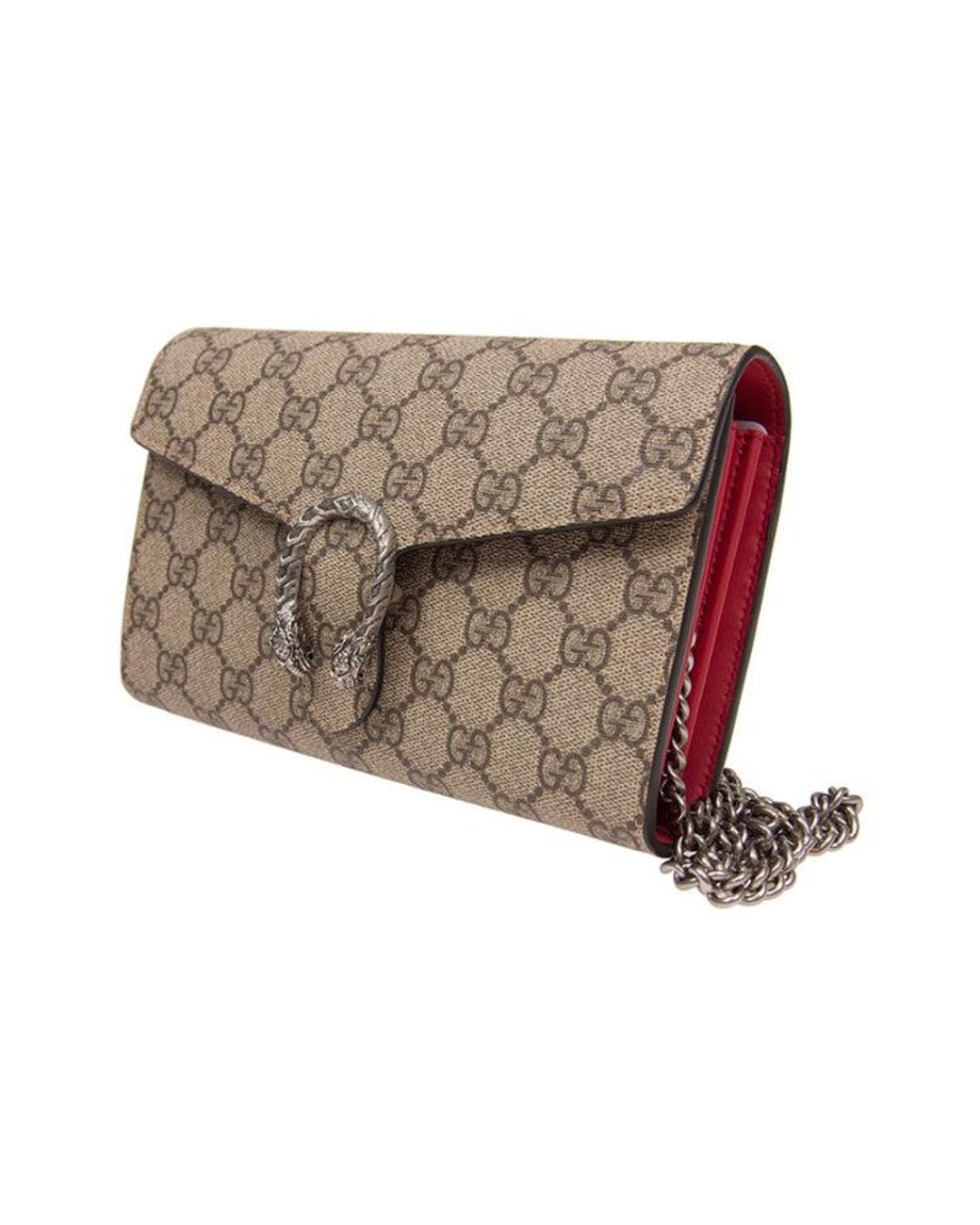 Gucci Metallic (Wmns) Dionysus Tiger Head Logo Canvas Chain Shoulder Messenger Bag Mini Classic