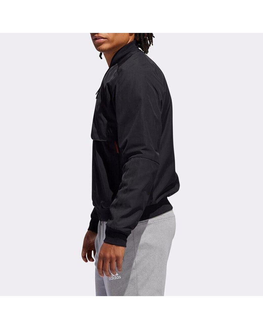 Adidas Blue Mic Jkt Bomb Series Pattern Jacket for men