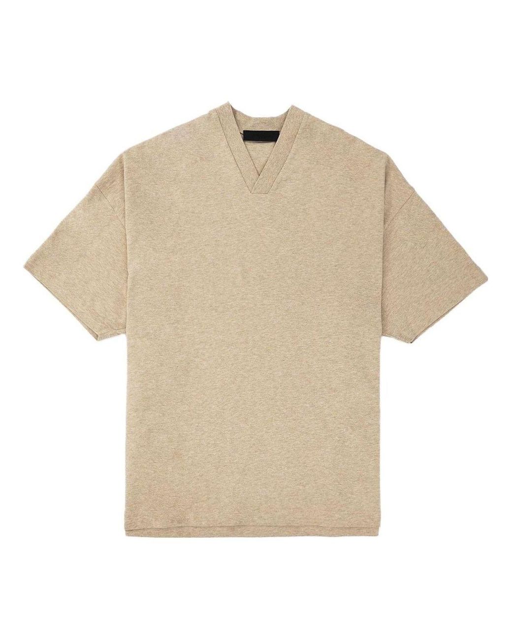 Fear Of God Natural Fw23 V-Neck T-Shirt Heather' for men