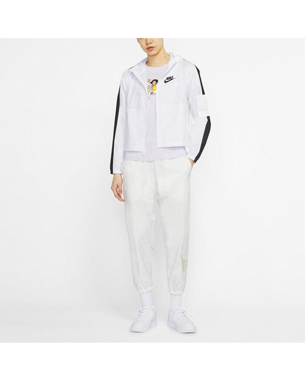 Nike White (Wmns) Sportswear Sun Protection Hooded Jacket