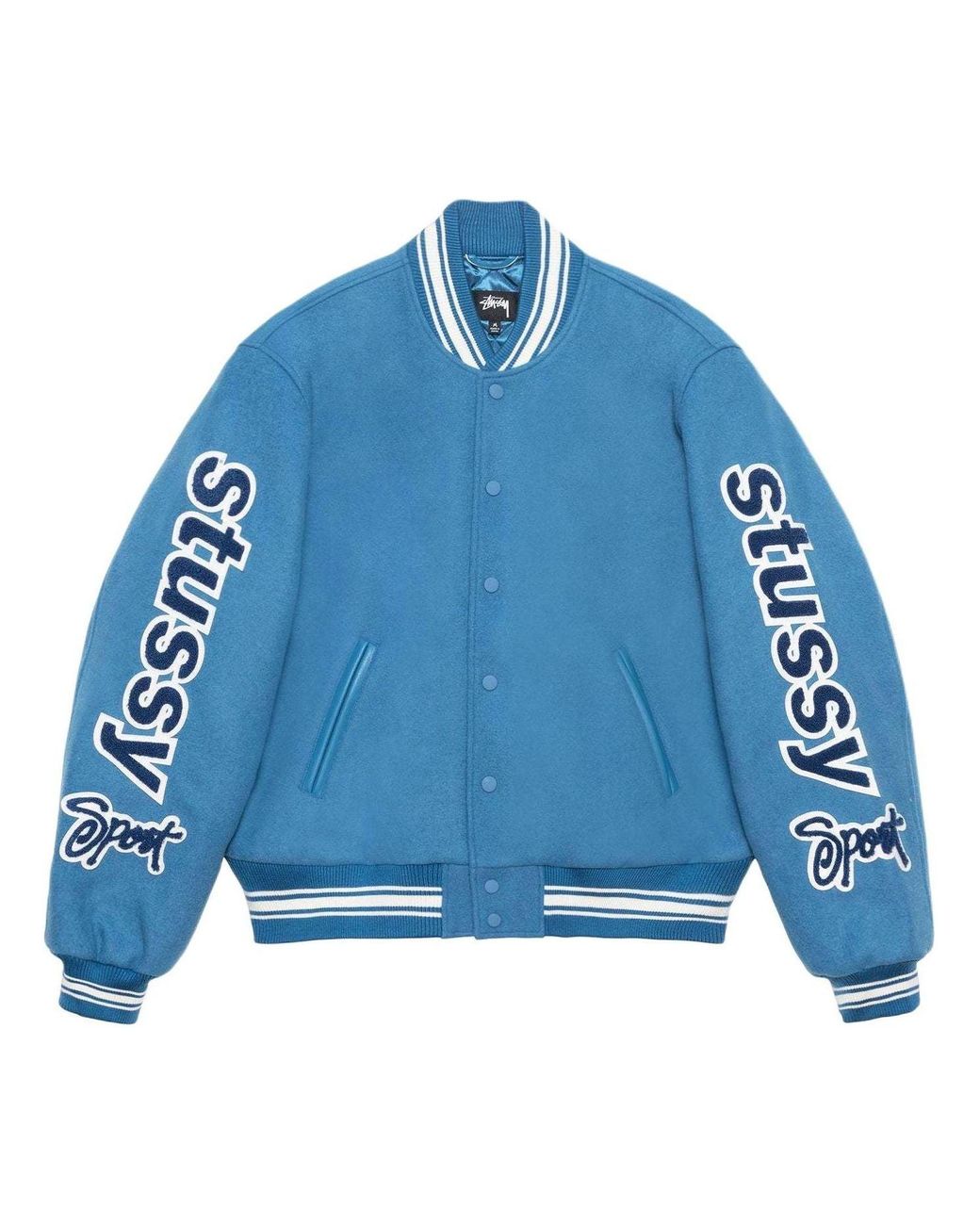 Stussy Ss24 Varsity Jacket in Blue for Men | Lyst