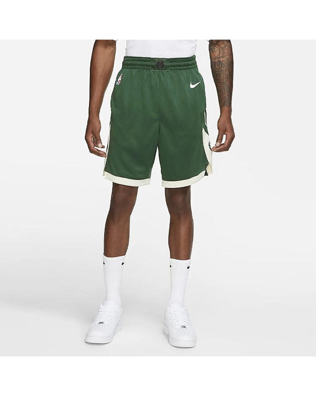 Nike Green Nba Milwaukee Bucks Swingman Shorts for men
