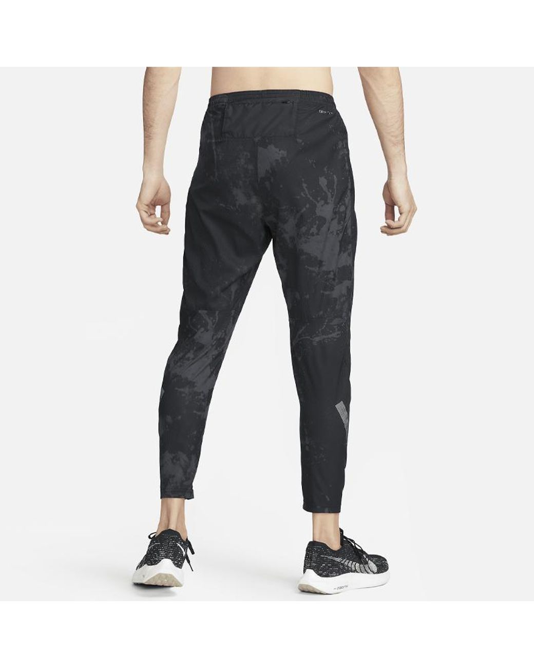 Nike Black Reflective Quick-Drying Running Training Breathable Sports Cuff Pants for men