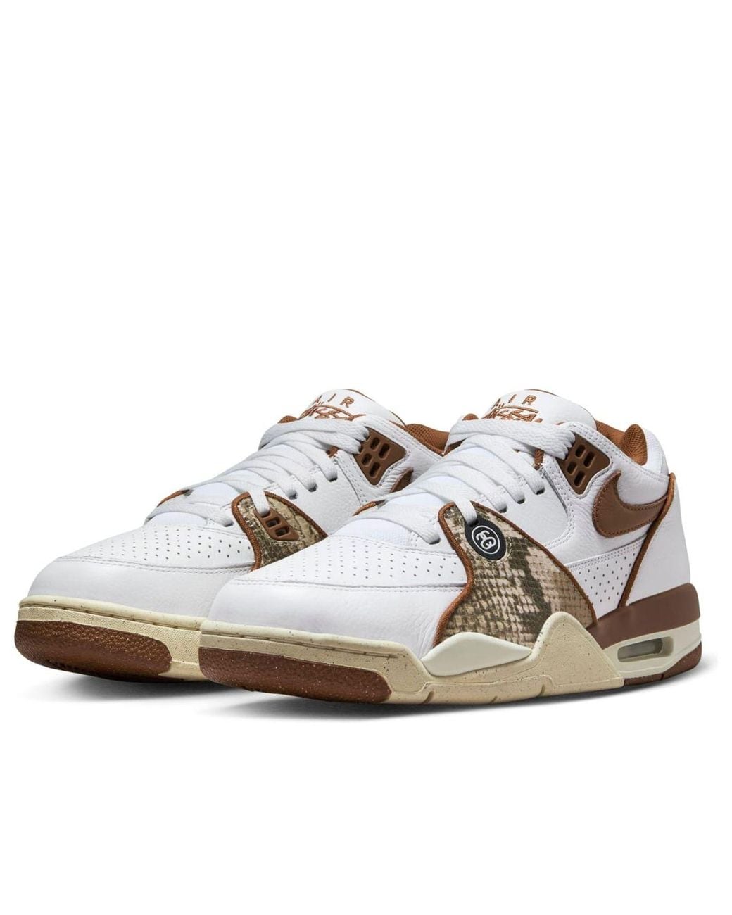 Nike White X Stussy Air Flight 89 Low Sp 'Pecan' for men