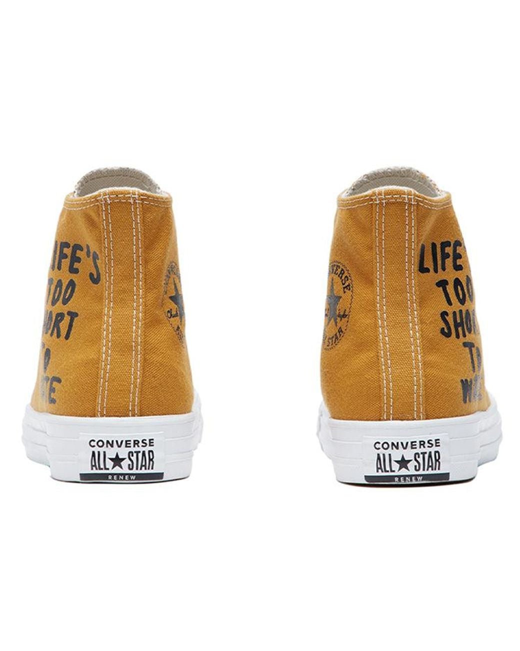 Converse Brown Chuck Taylor All Star Hi Renew 'Life's Too Short To Waste' for men