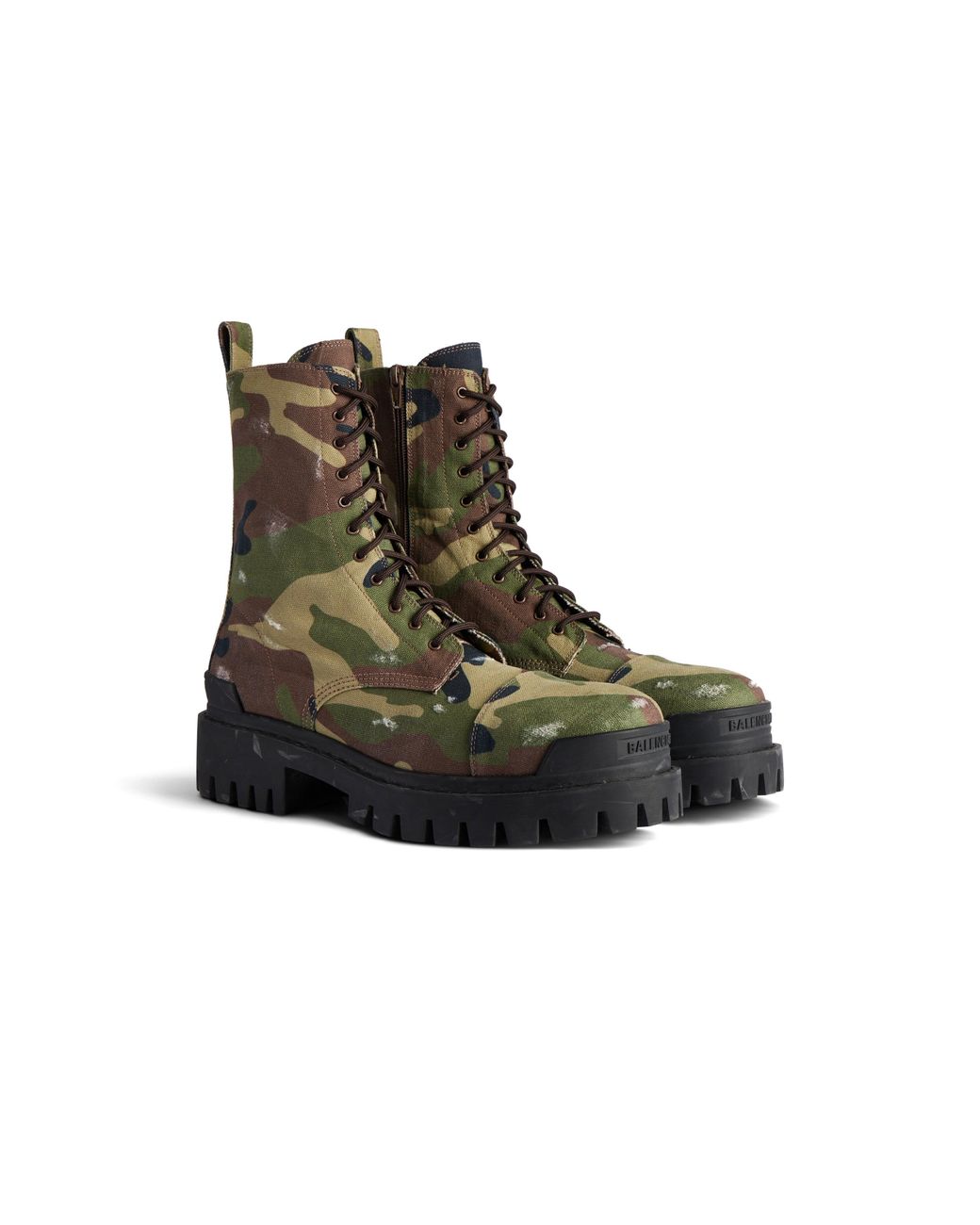 Balenciaga Strike 20Mm Boots Camo Print  display picture 1