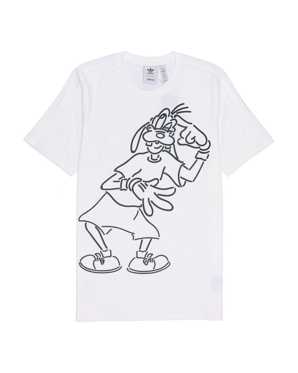 Adidas White Originals X Isney Crossover Cartoon Printing Casual Breathable Stripe Pattern Sports Short Sleeve for men