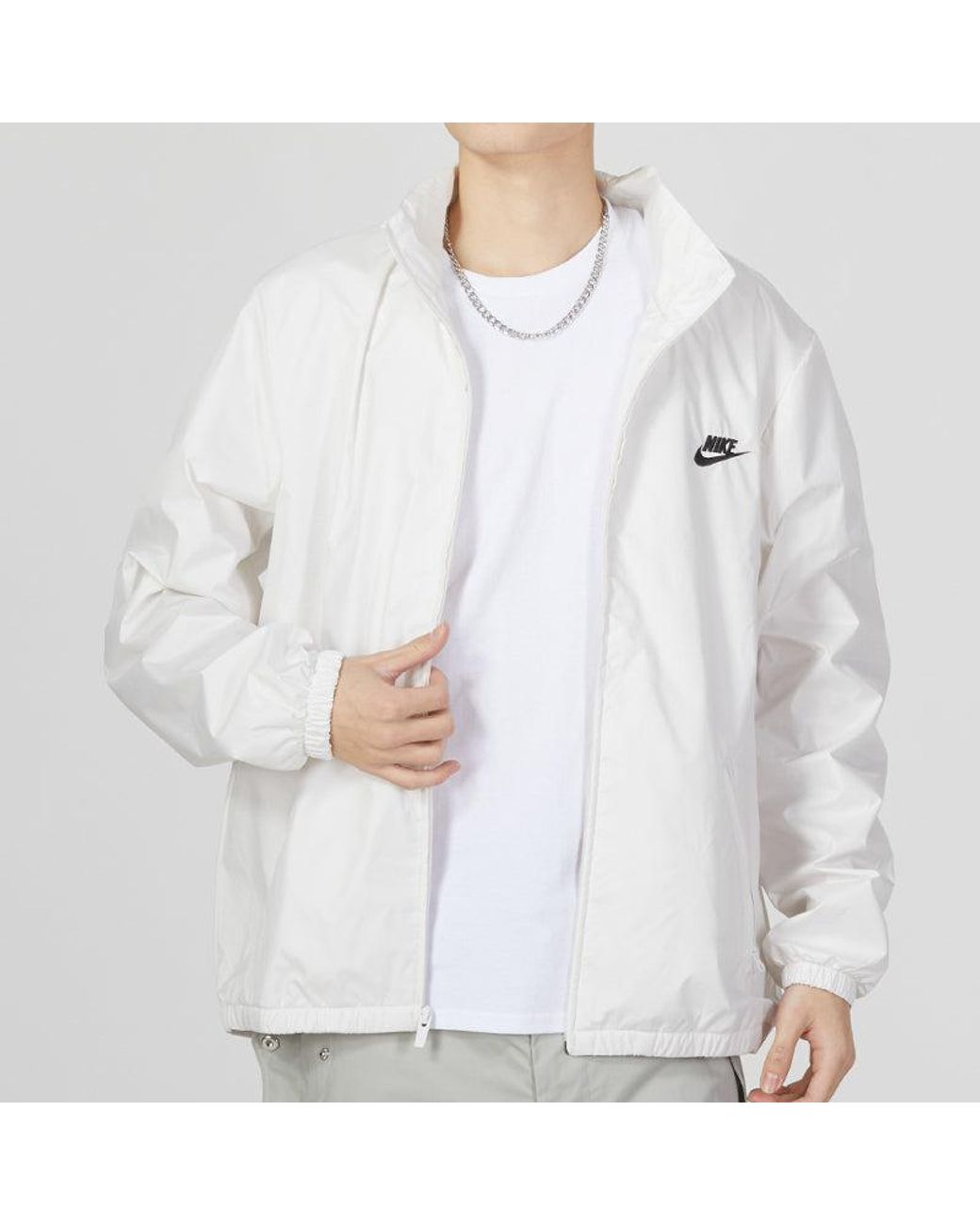 Nike White Club+ Full-Zip Woven Jacket for men