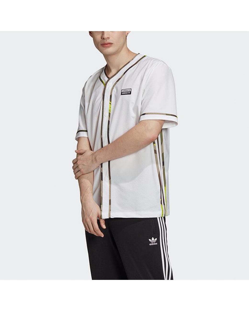 Adidas Blue Originals Sports Casual Short Sleeve Shirt for men