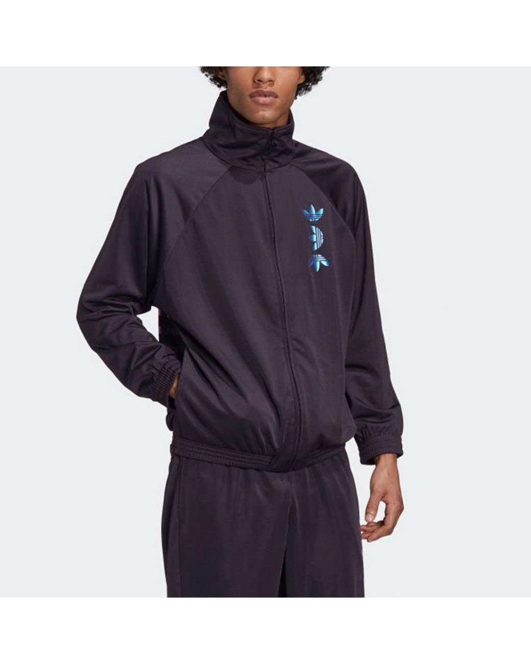 Adidas Blue Originals Zeno Track Jacket Back Logo Printing for men