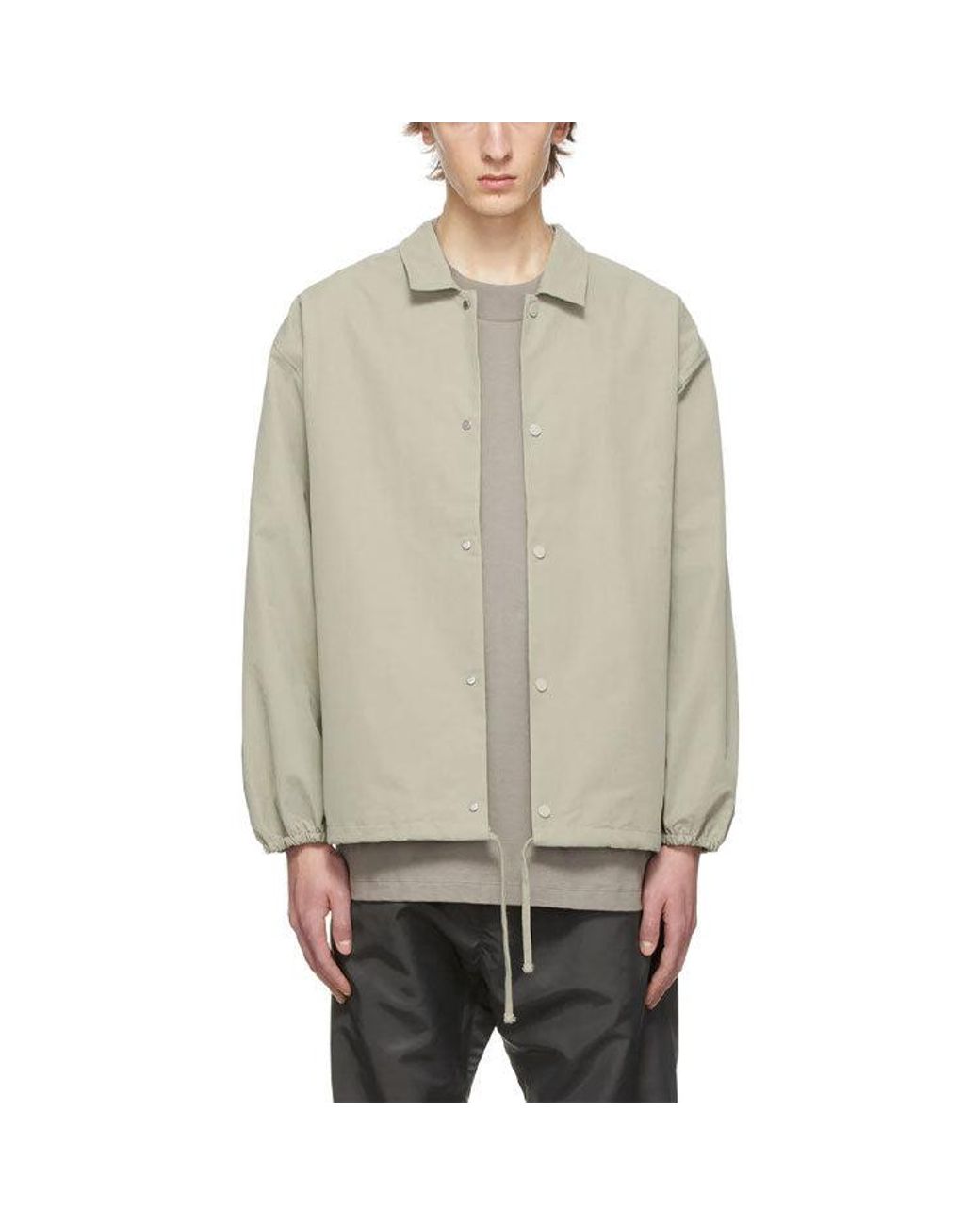 Fear Of God White Ss22 1977 Coaches Jacket 'Smoke' for men