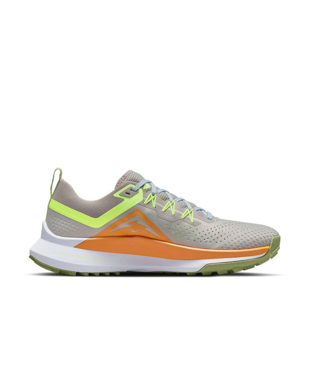 Nike White React Pegasus Trail 4 'Light Iron Ore Volt' for men