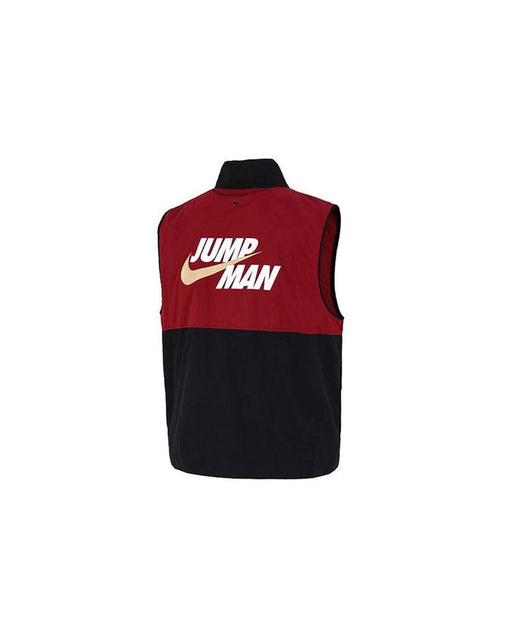 Nike Red Casual Alphabet Printing Zipper Splicing Vest for men