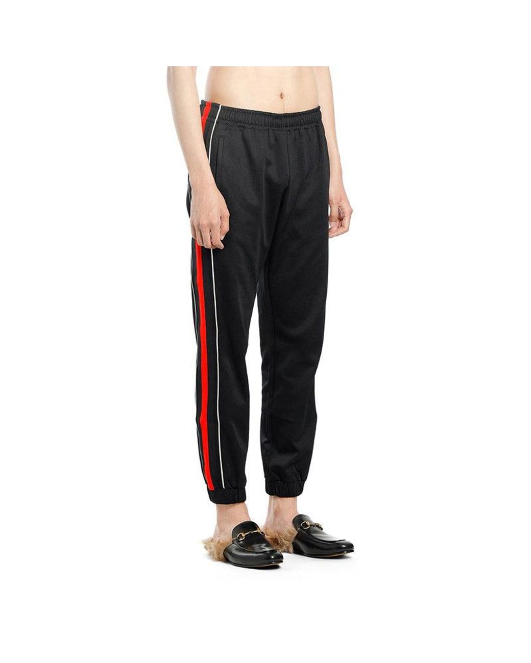 Gucci Blue Web Stripe Sweatpants for men