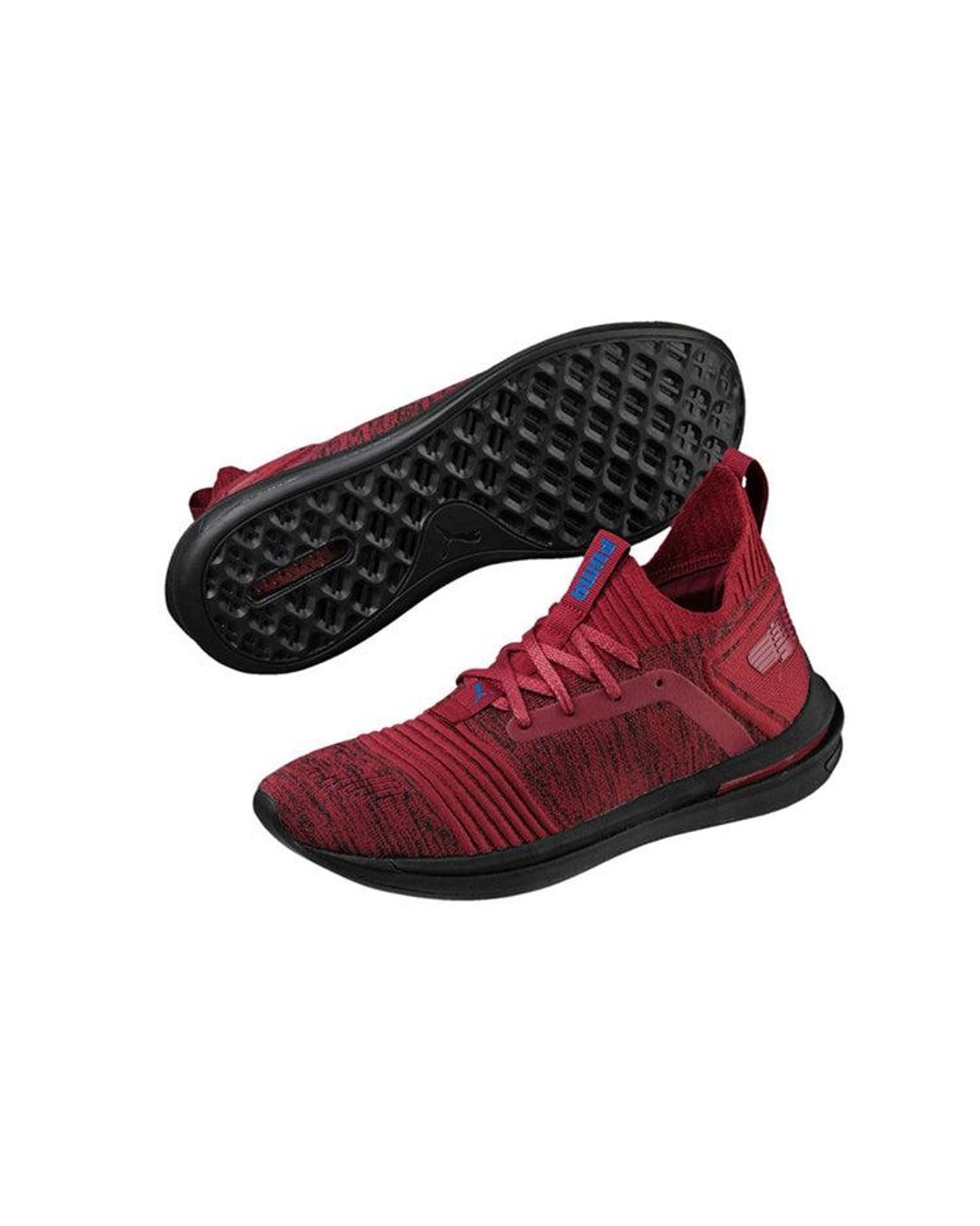 Limitless Red PUMA Ignite Limitless Sr Evoknit Low Top Running Shoes in Red for Men ...