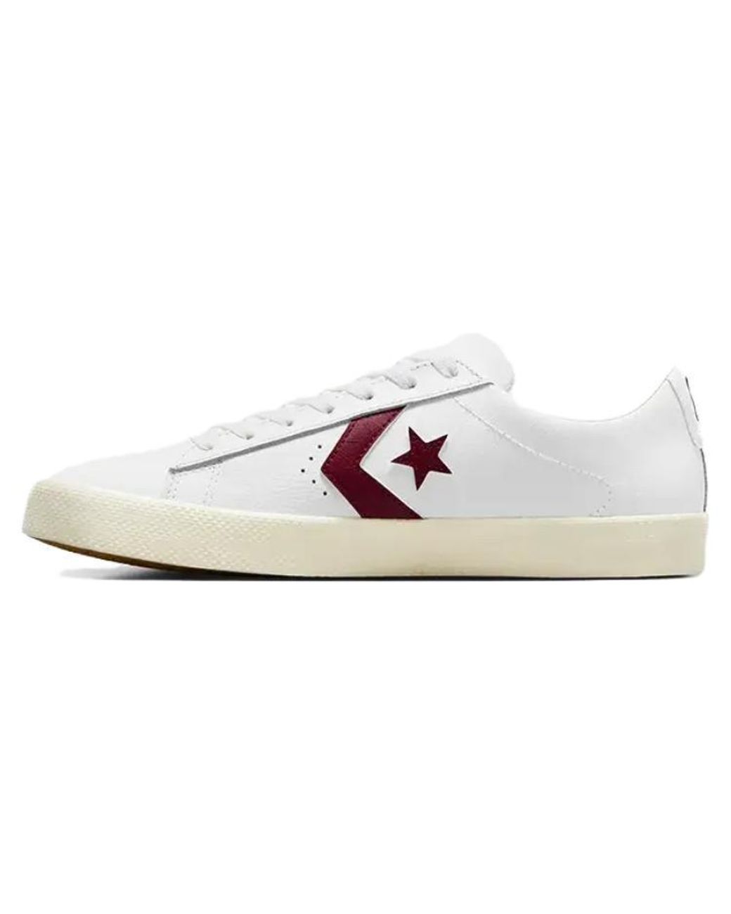 Converse White Pro Leather Vulc Pro Deep Bordeaux' for men