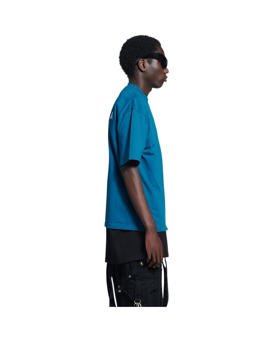 Balenciaga Blue Logo T-Shirt Medium Fit for men