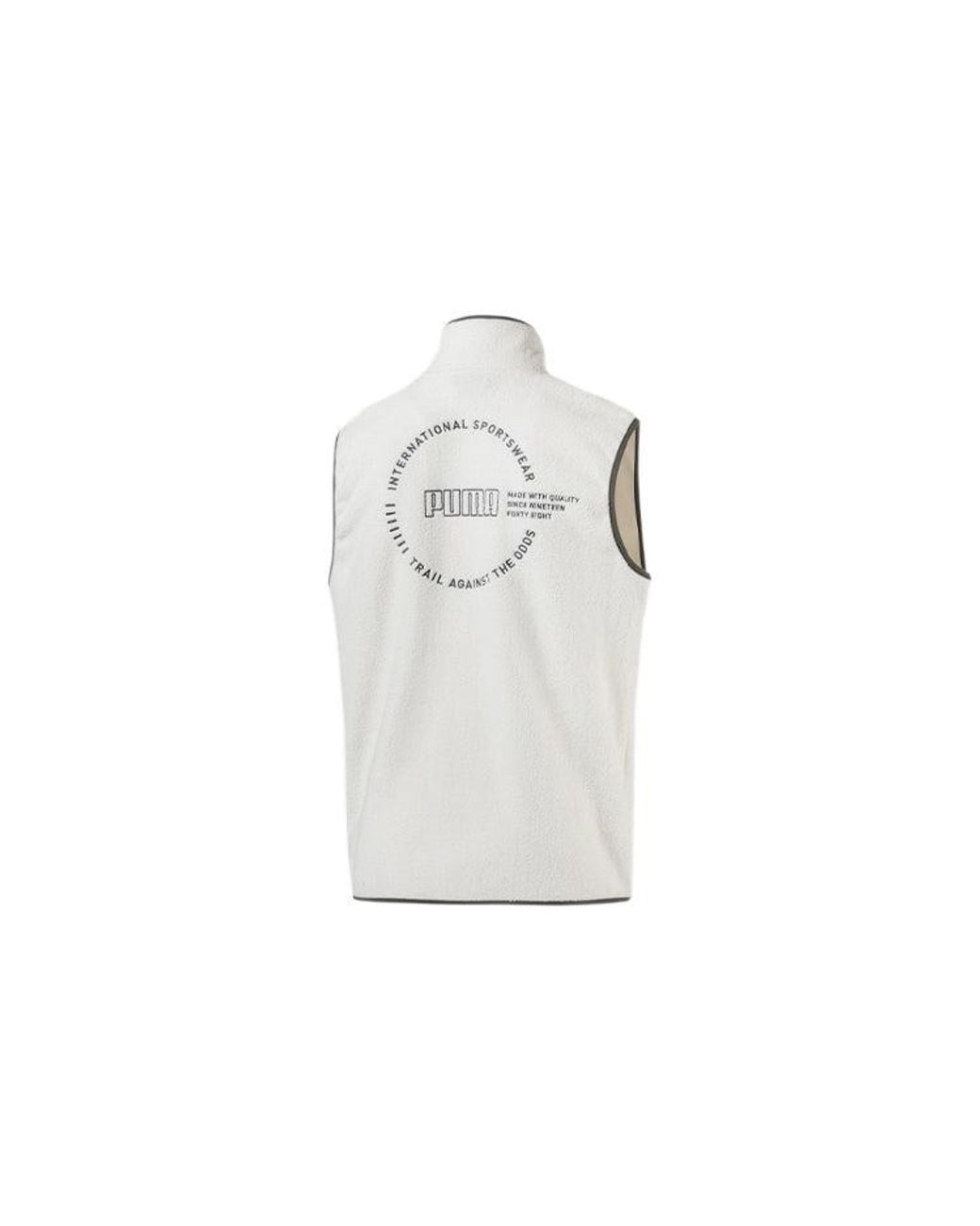 PUMA White Xtg Trail Fleece Full Zip Pocket Vest for men