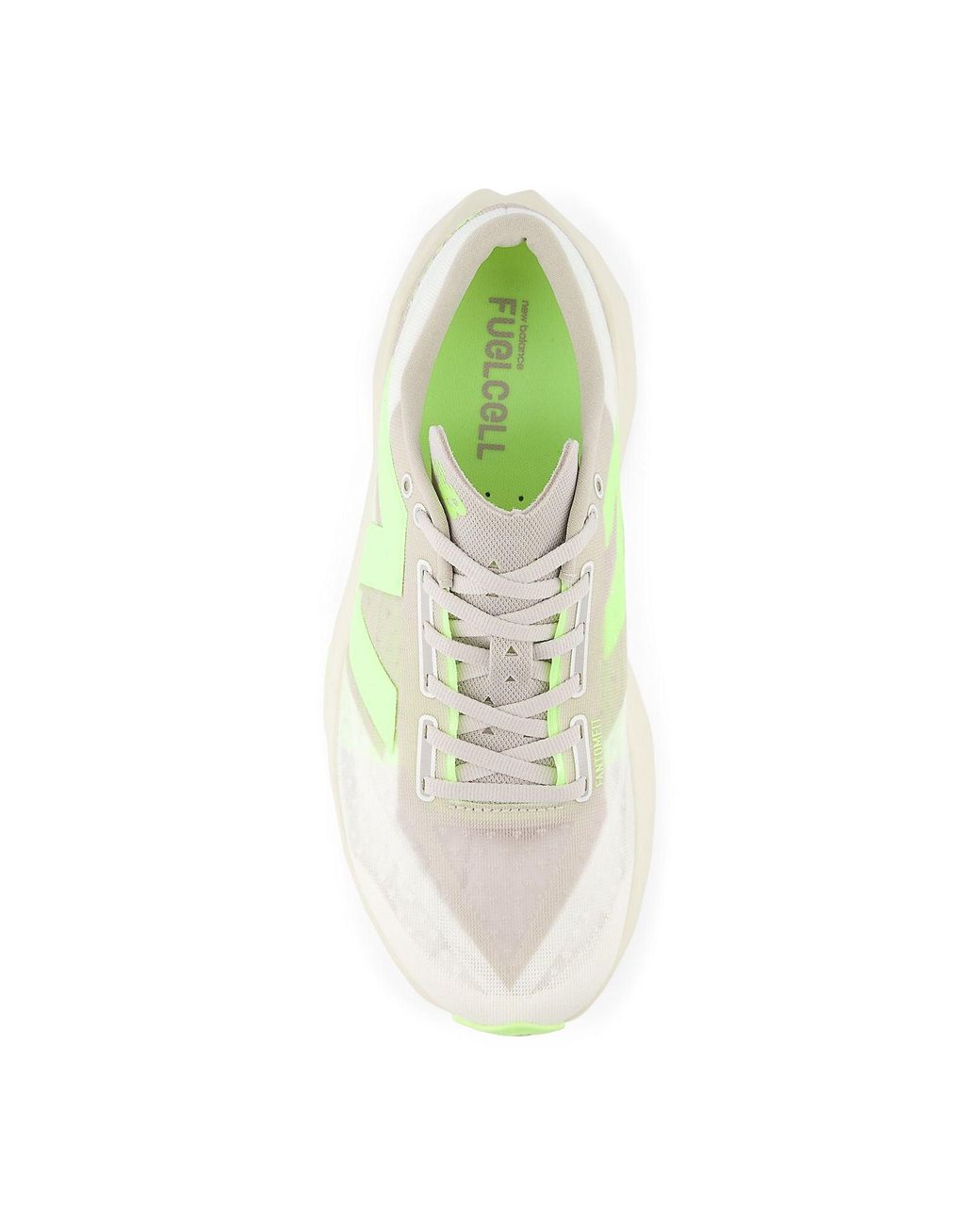 New Balance White Fuelcell Rebel V4 'Moonrock Bleached Lime' for men