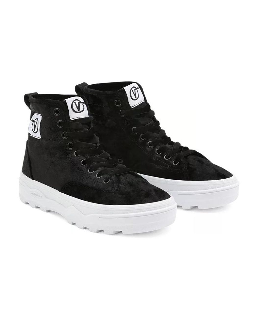 Vans Black Crushed Velvet Sentry Wc for men