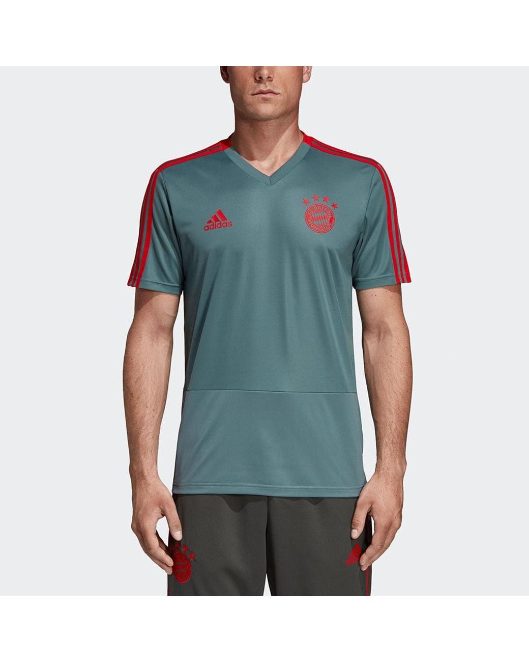 Adidas Blue Fcb Tr Jsy Casual Sports Bayern Munich Soccer for men