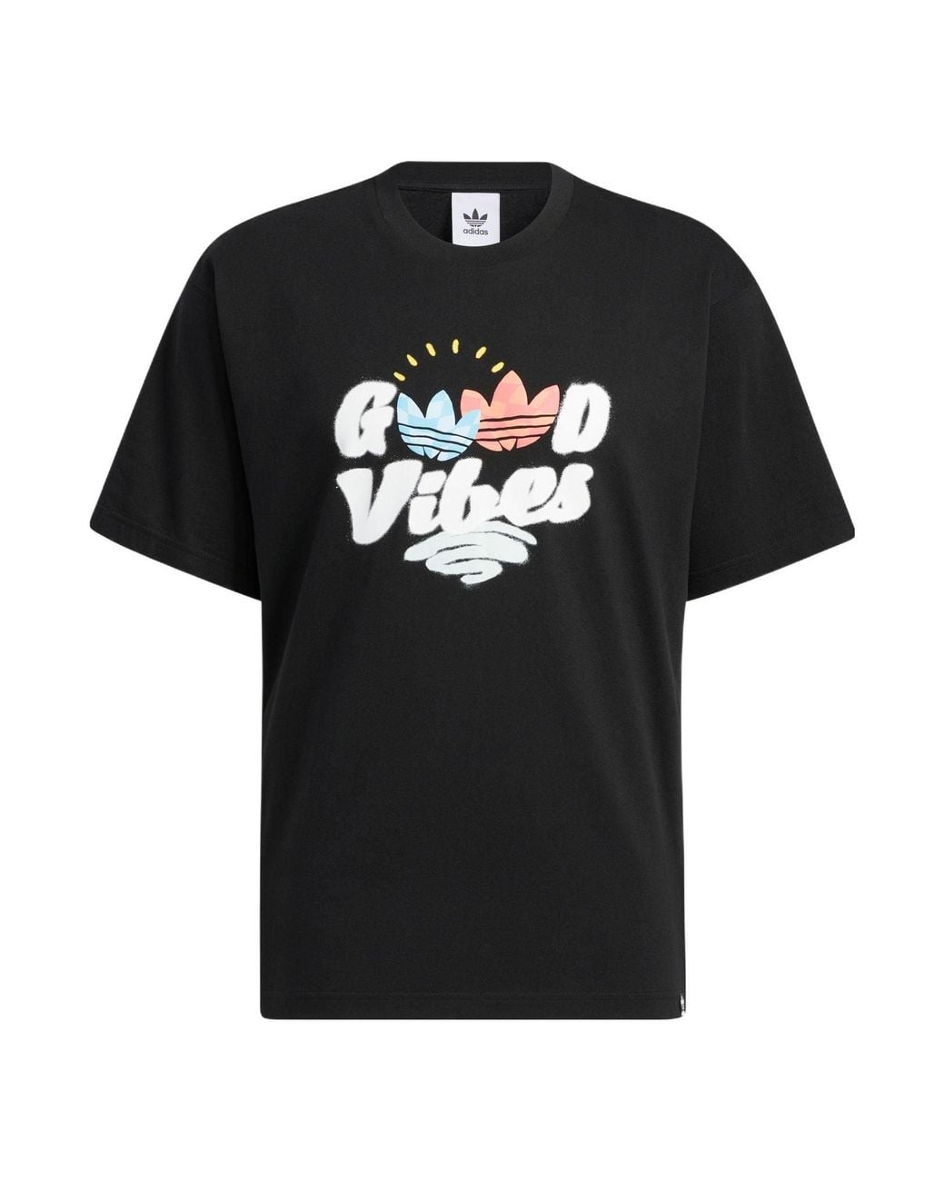 Adidas Black Originals Y2K Tee 1 Alphabet Cartoon Logo Casual Sports Short Sleeve for men