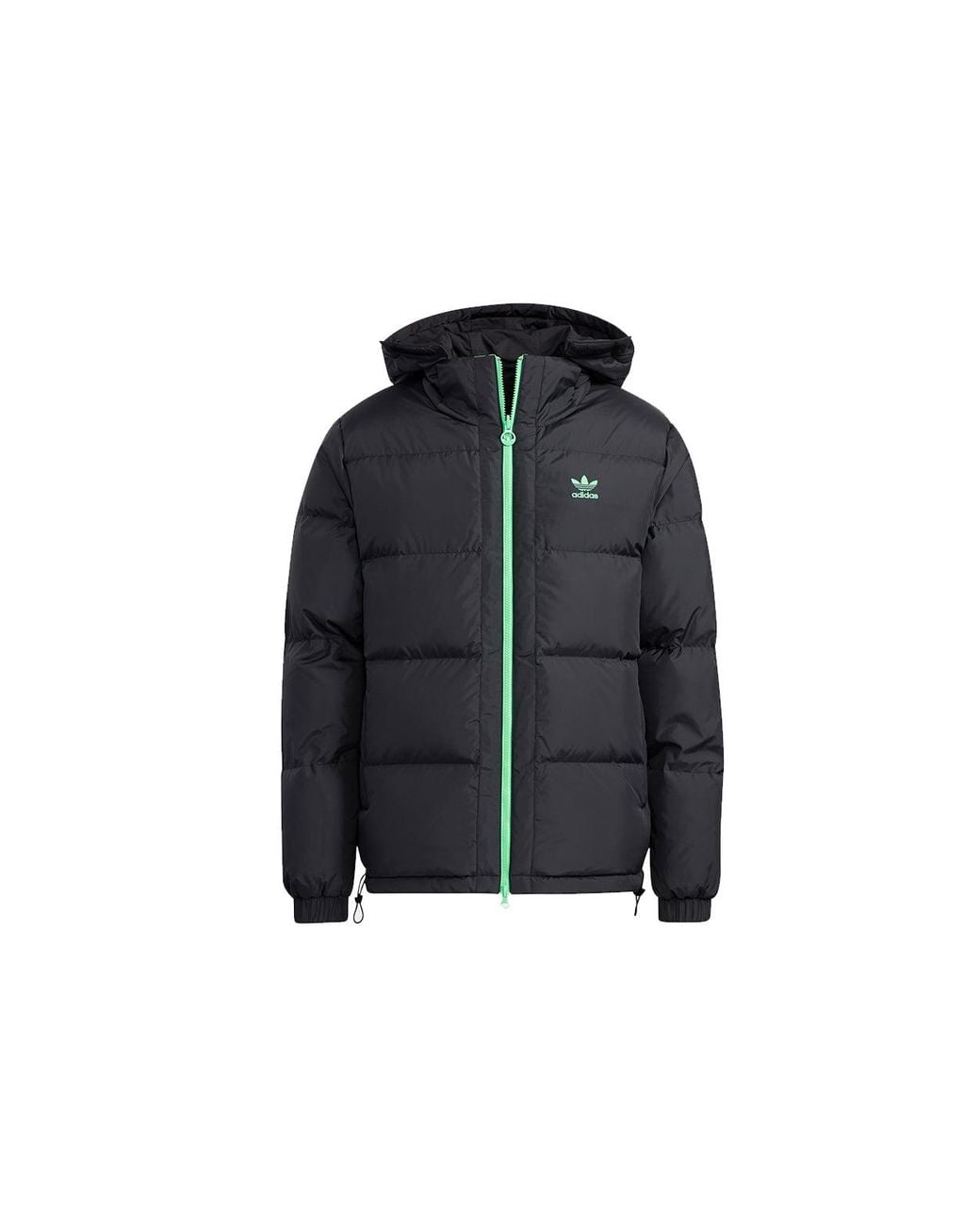 Adidas Green Originals Revers Down Jkt Reversible Sports Hooded Down Jacket for men