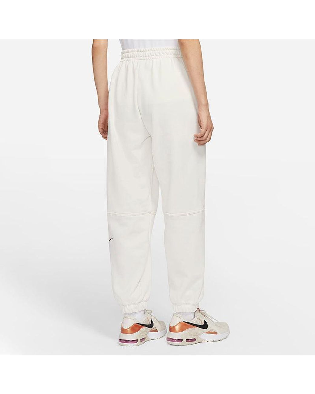 Nike White (Wmns) Casual Sports Stay Warm Bundle Feet Long Pants/Trousers