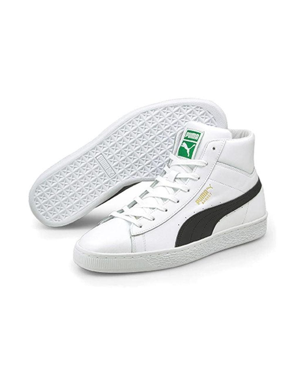 PUMA White Basket Mid Xxi Sneakers for men