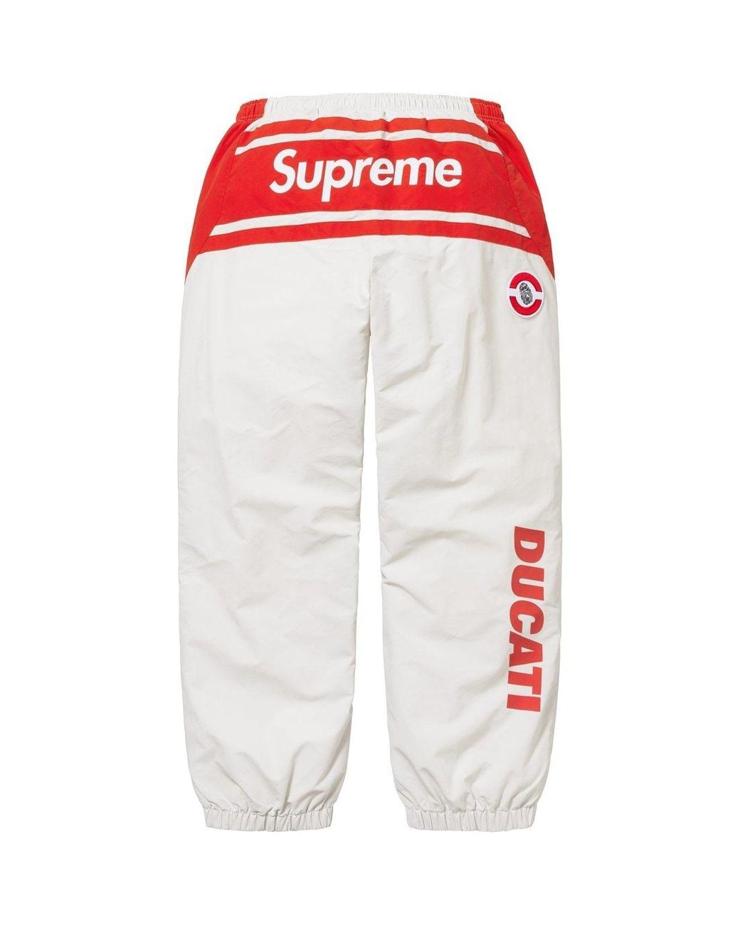 Supreme White X Ducati Track Pants for men