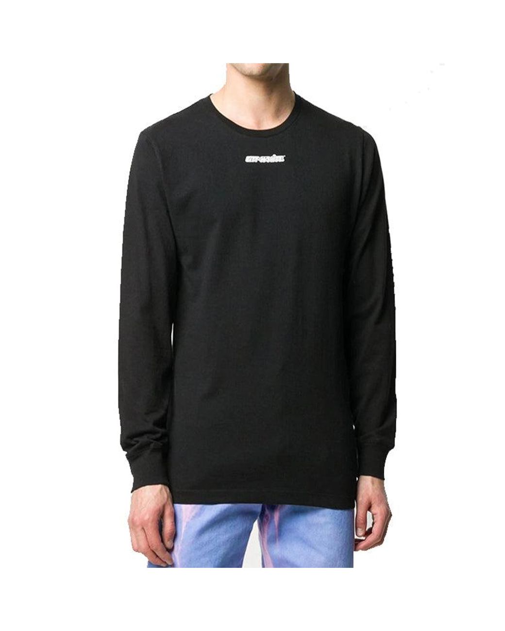 Off-White c/o Virgil Abloh Blue Fw20 Marker Arrows Print Long Sleeve T-Shirt for men