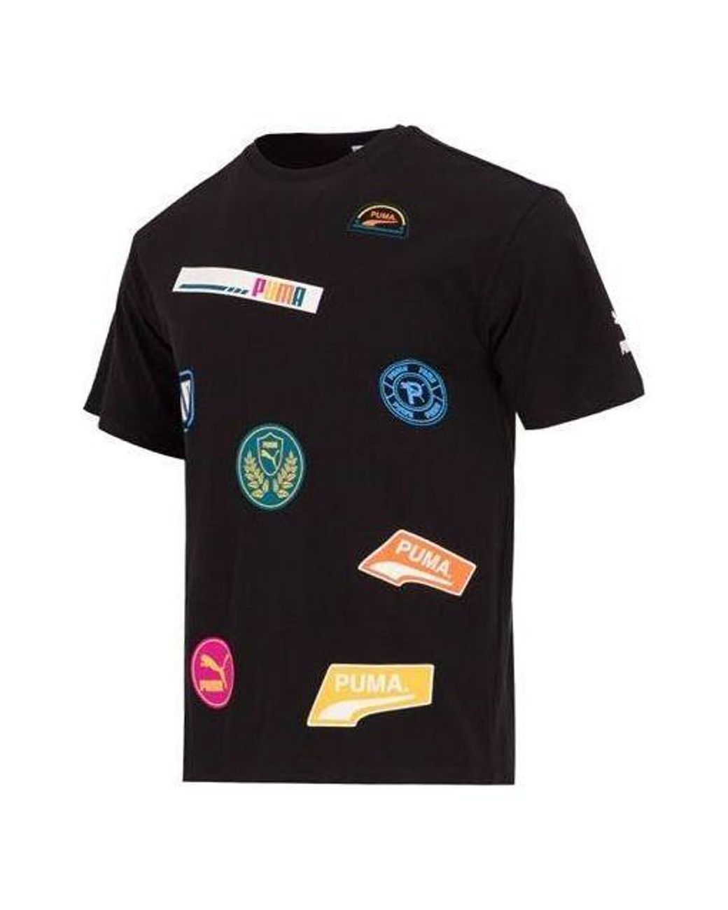 PUMA Black Mix Badge Logo Tee for men