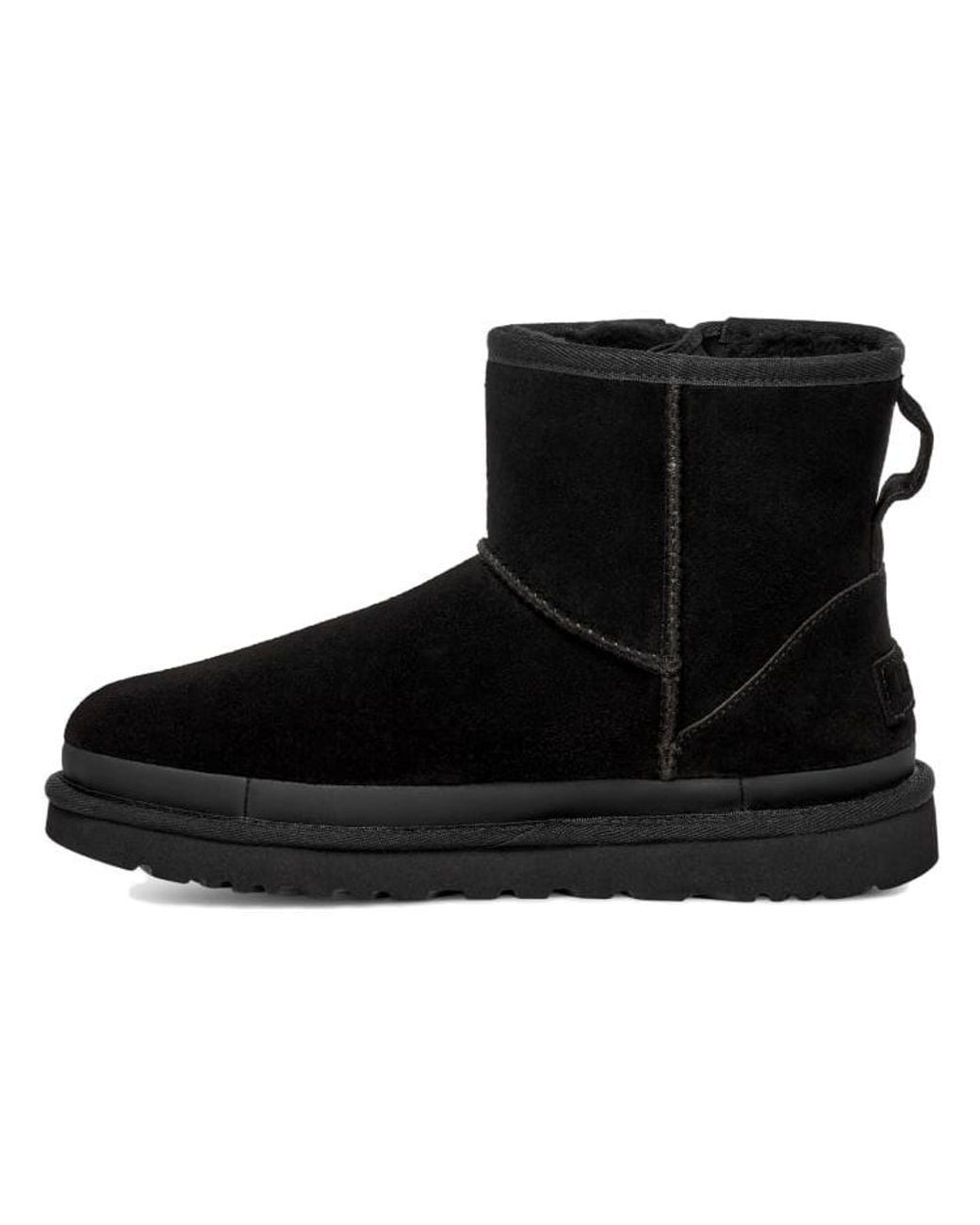 Ugg Black (Wmns) Classic Mini Zipper Tape Logo Boot