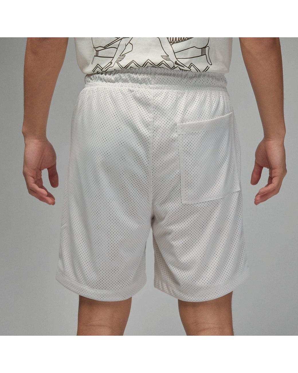 Nike Gray Artist Series By Umar Rashid Mesh Shorts for men