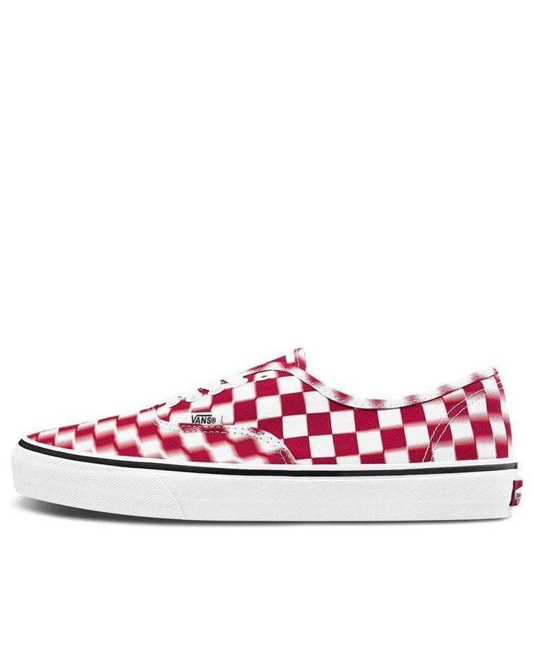 Vans Red Authentic 'Blur Check for men